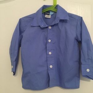 Toddlers Blue button down shirt
